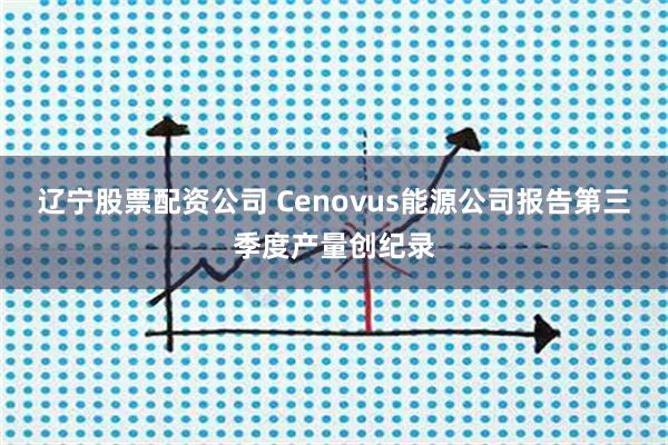 辽宁股票配资公司 Cenovus能源公司报告第三季度产量创纪录